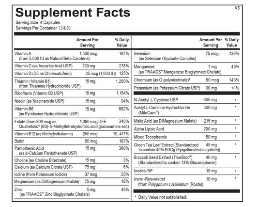 Multivitamin - MitoCore® - 120 ct